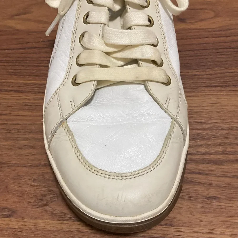 Cole Haan/Nike Air Mens Grand Pro Turf Leather Sneakers in Ivory/Stone. Sz 11 M.